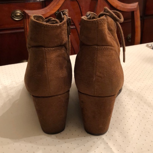 America Wedge Booties 11 Brown - Picture 5 of 8